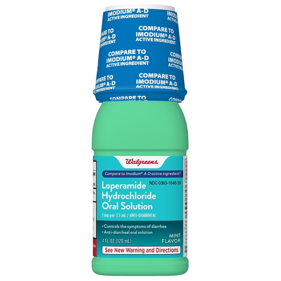 slide 1 of 1, Walgreens Loperamide Hydrochloride Mint Flavor Anti-Diarrheal Oral Solution, 4 fl oz