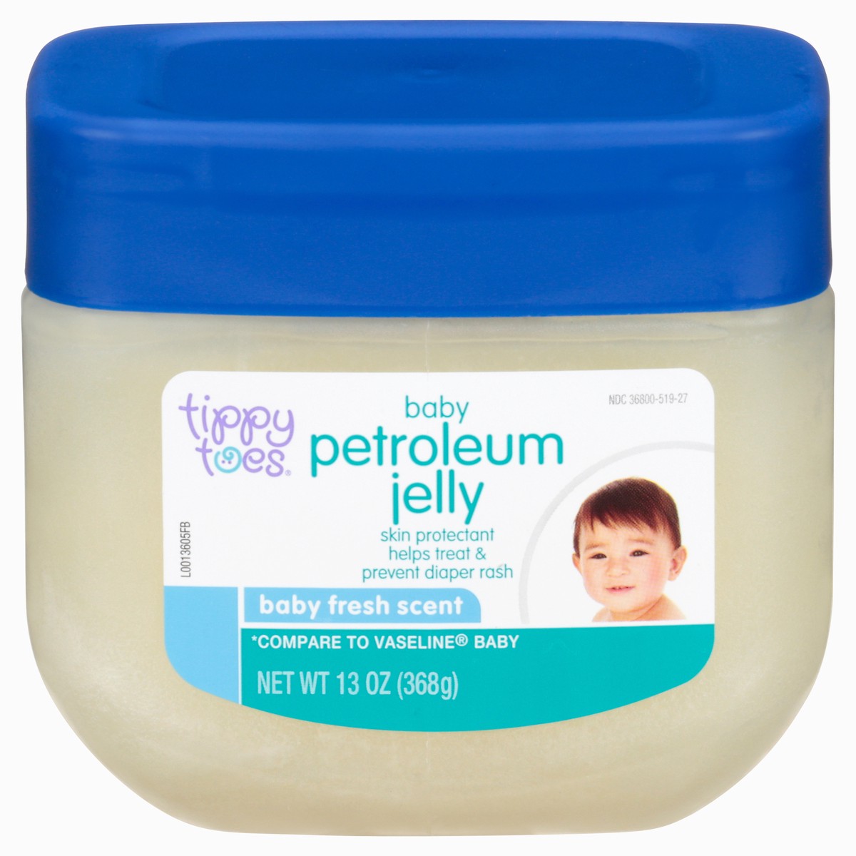 slide 1 of 10, Tippy Toes Petroleum Jelly Baby Fresh Scent, 13 oz