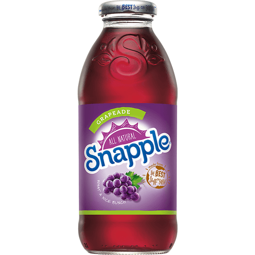 slide 1 of 1, Snapple Grapeade Glass Bottle, 16 fl oz