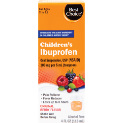 slide 1 of 1, Best Choice Childrens Ibuprofen Suspension Berry, 4 fl oz