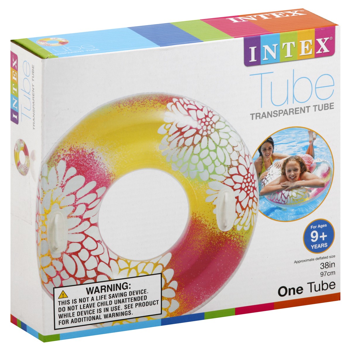 slide 5 of 5, Intex Inflatable Transparent Tube, 1 ct