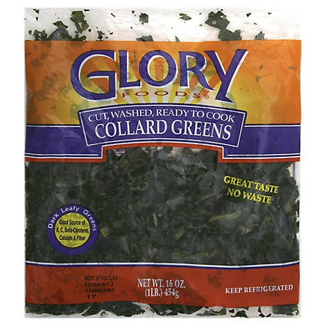 slide 1 of 1, Glory Foods Collard Greens Ready To Cook, 16 oz