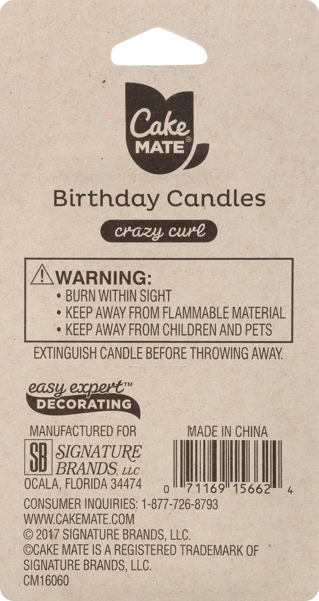 slide 2 of 10, Cake Mate Neon Crazy Curl Candle, 12 ct