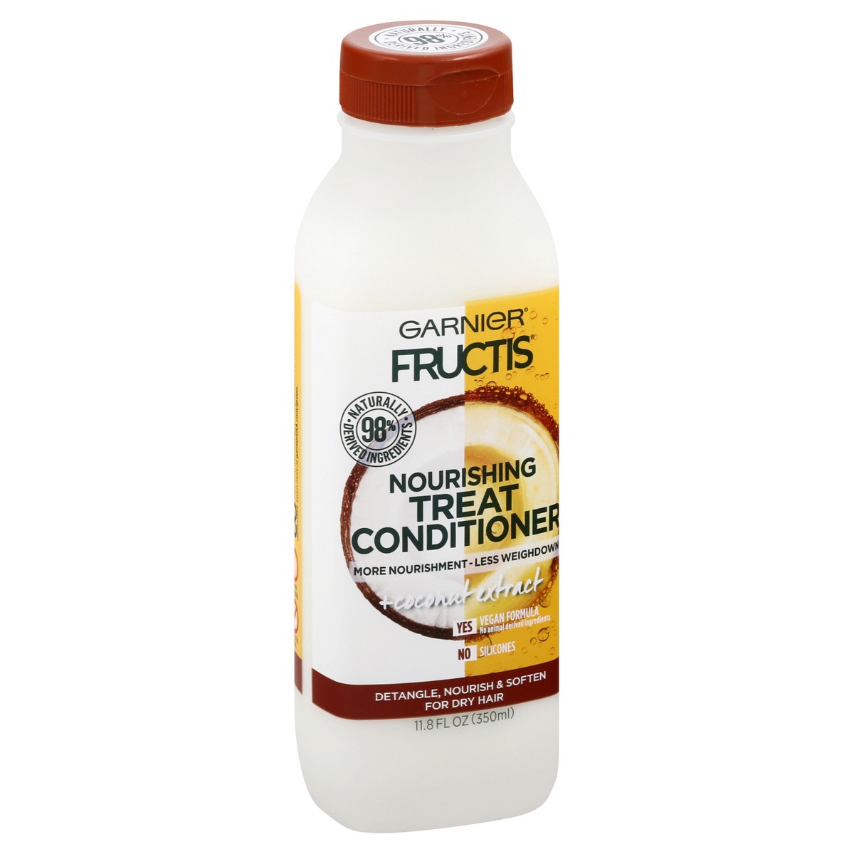 slide 2 of 9, Garnier Fructis Fructis +Coconut Extract Treat Conditioner 11.8 oz, 11.8 oz