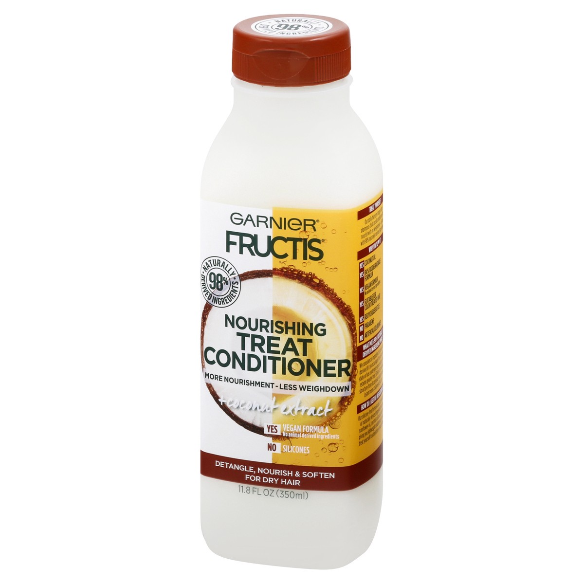 slide 3 of 9, Garnier Fructis Fructis +Coconut Extract Treat Conditioner 11.8 oz, 11.8 oz