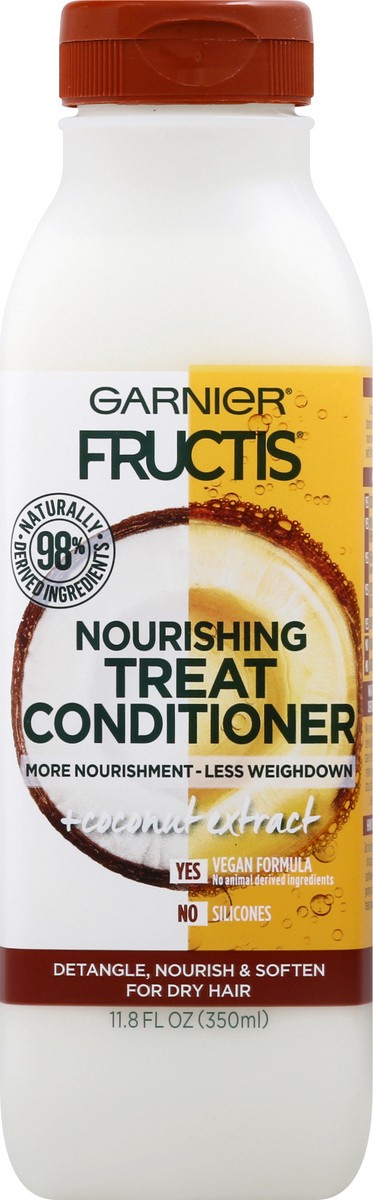 slide 6 of 9, Garnier Fructis Fructis +Coconut Extract Treat Conditioner 11.8 oz, 11.8 oz