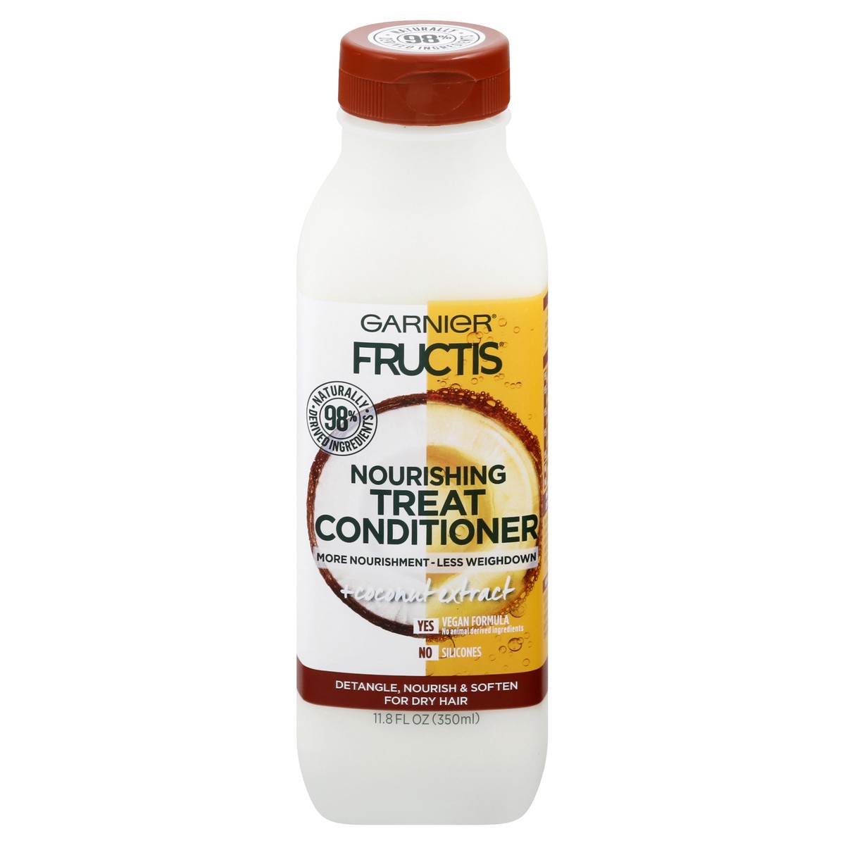 slide 1 of 9, Garnier Fructis Fructis +Coconut Extract Treat Conditioner 11.8 oz, 11.8 oz