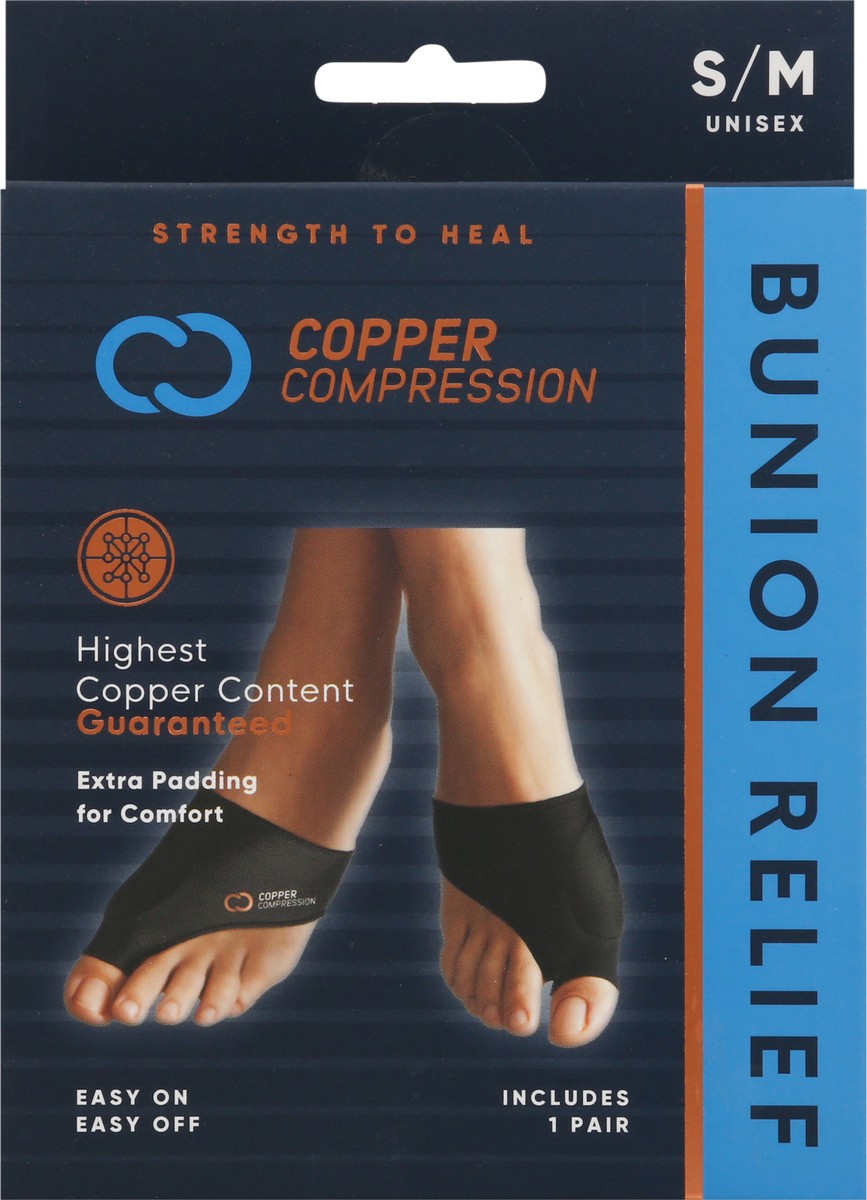 slide 6 of 12, Copper Compression Small/Medium Unisex Bunion Relief 1 ea, 1 ct