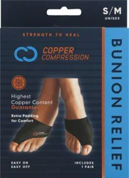 Copper Compression Small/Medium Unisex Bunion Relief 1 ea