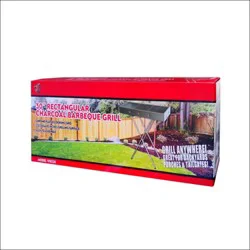 Uniqueware 30" Long Rectangular Charcoal BBQ Grill