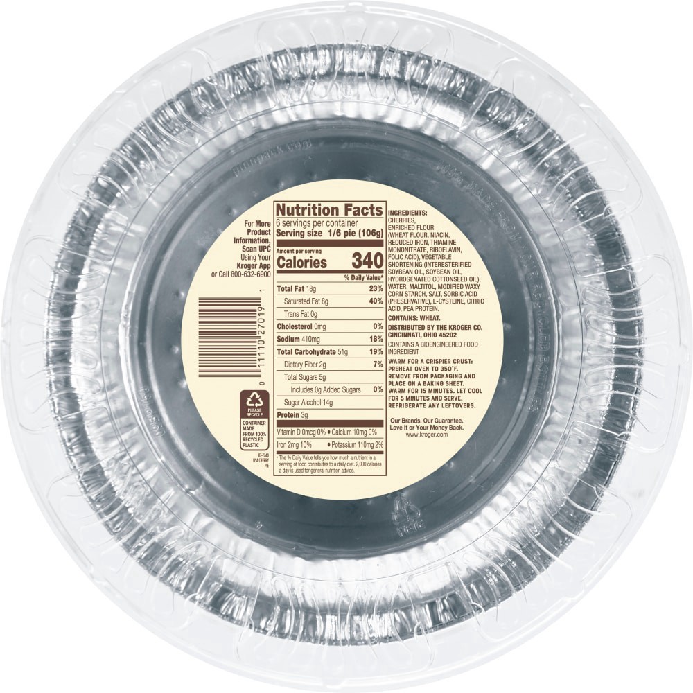 slide 2 of 2, Bakery Fresh Goodness No Sugar Added Cherry Pie, 8 in