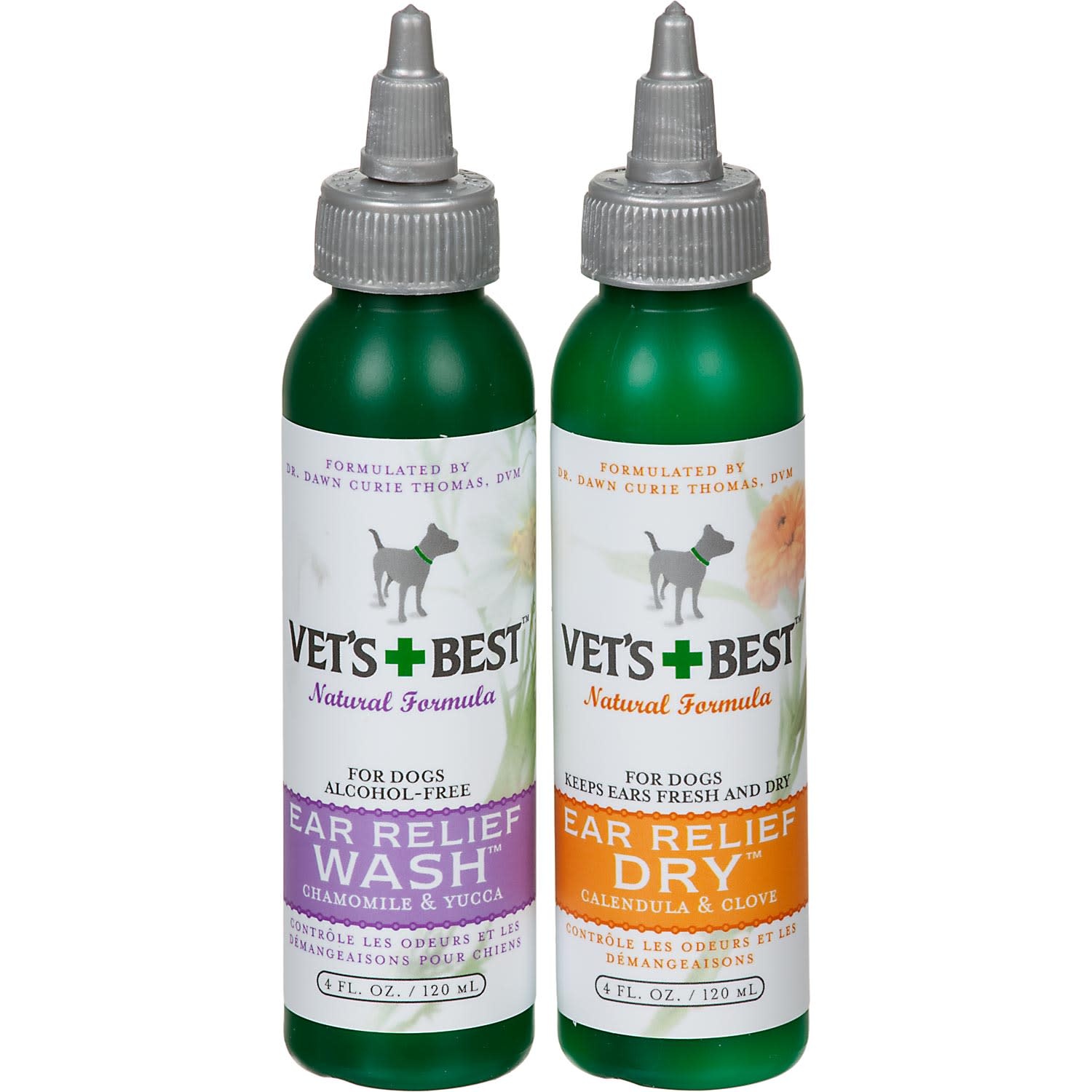 slide 1 of 1, Vet's Best Ear Relief Wash & Dry for Dogs, 4 fl oz