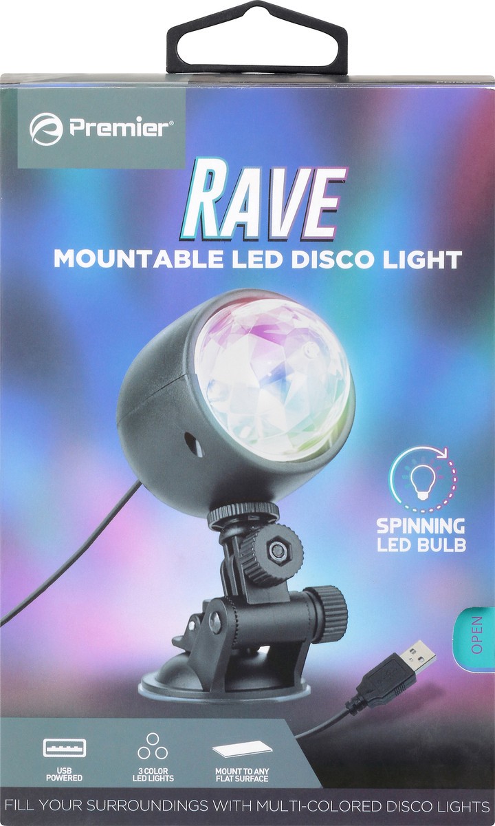 slide 1 of 11, Premier Rave Mountable LED Disco Light 1 ea, 1 ea