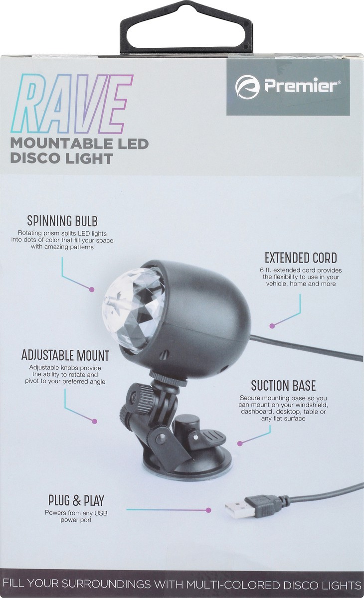 slide 4 of 11, Premier Rave Mountable LED Disco Light 1 ea, 1 ea