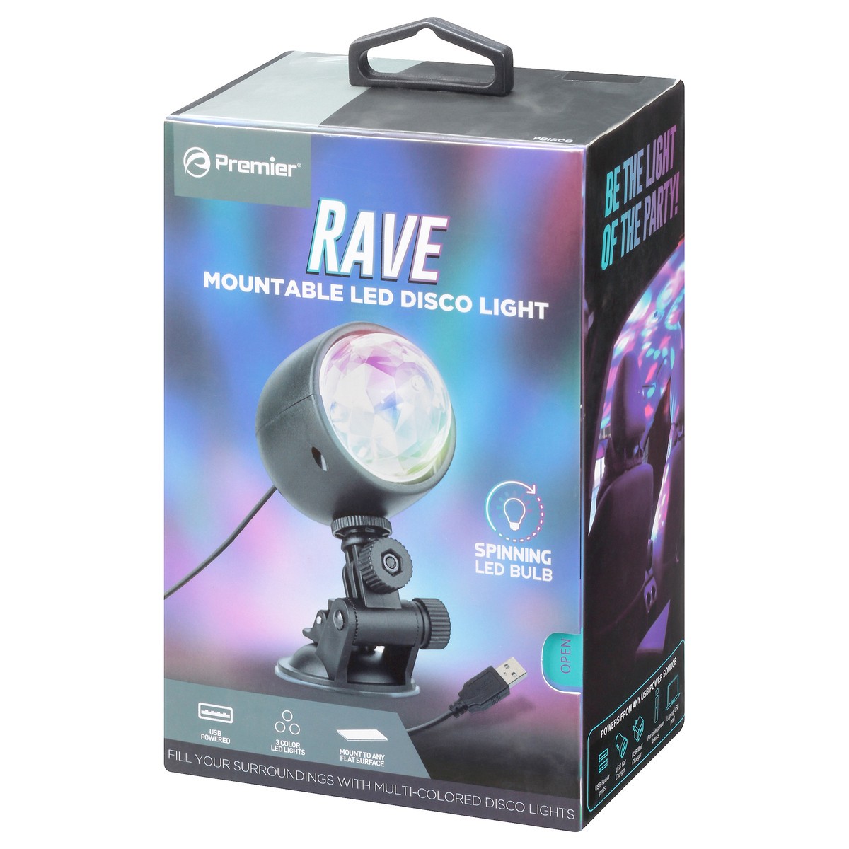 slide 5 of 11, Premier Rave Mountable LED Disco Light 1 ea, 1 ea