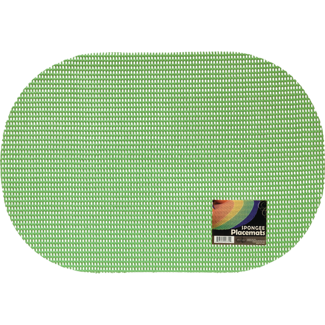 slide 1 of 1, Royal Crest Green Spongee Placemats, 1 ct