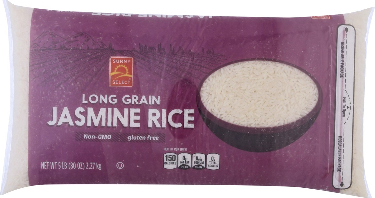 slide 1 of 13, Sunny Select Long Grain Jasmine Rice 5 lb, 5 lb