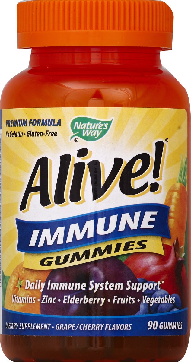 slide 2 of 2, Nature's Way Alive! Premium Immune Gummies, 90 ct