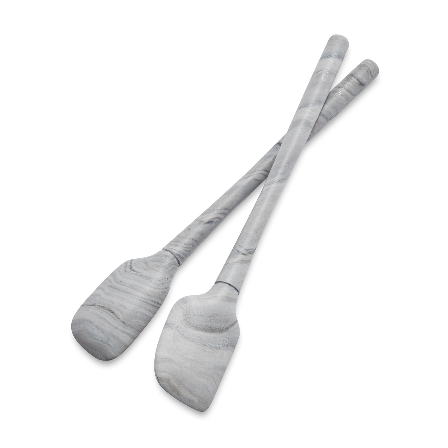 slide 1 of 1, Sur La Table Flex-Core Mini Silicone Spatula and Spatula Spoon, Marble, 2 ct