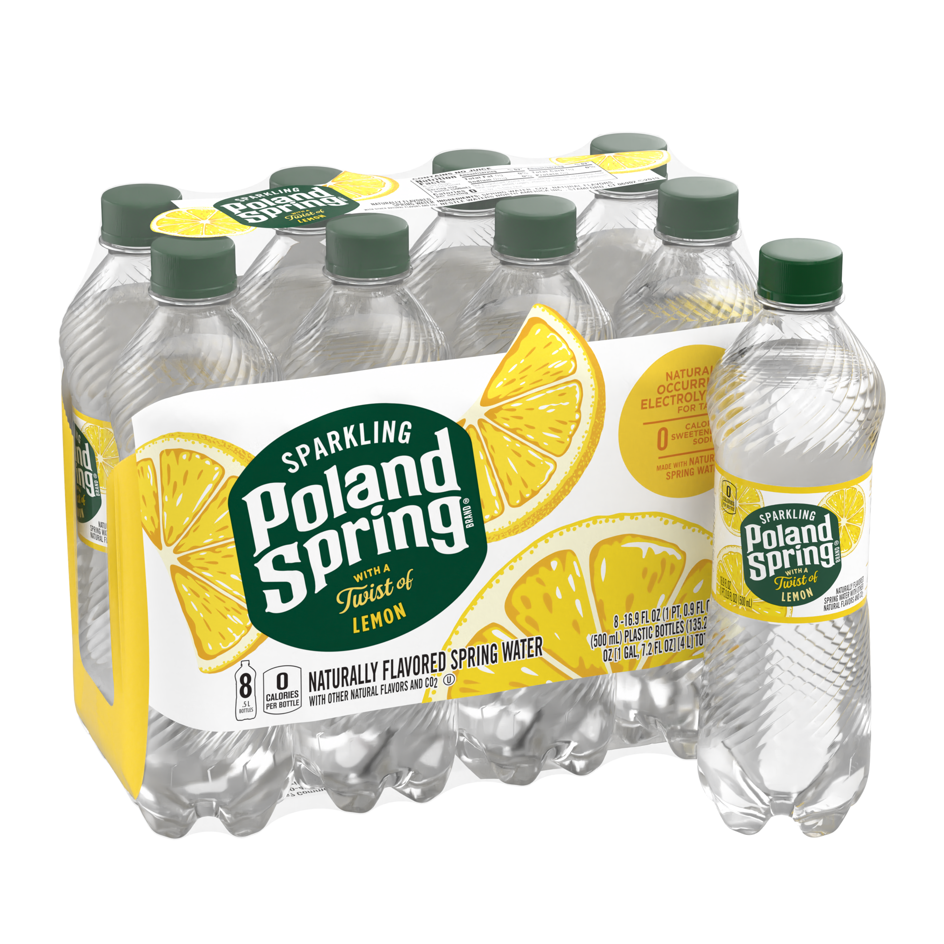 slide 2 of 5, Poland Spring Sparkling Water, Lively Lemon- 16.9 fl oz, 16.9 fl oz