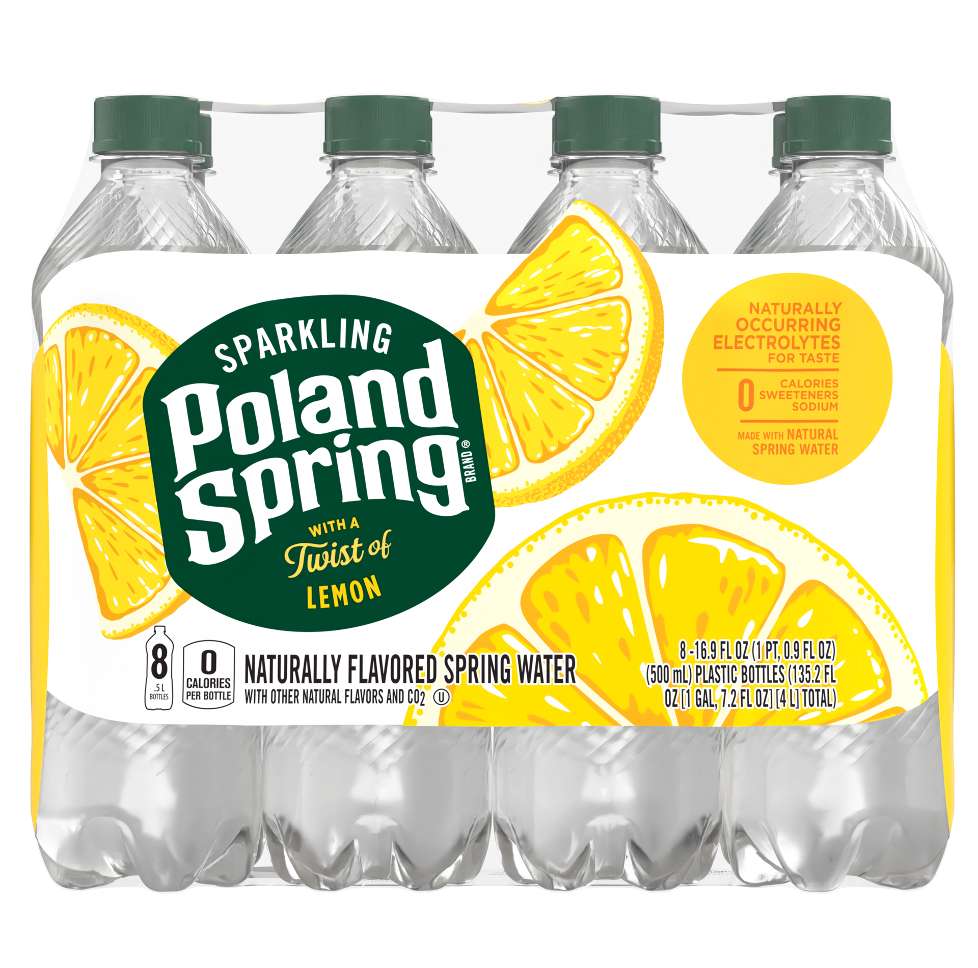 slide 1 of 5, Poland Spring Sparkling Water, Lively Lemon- 16.9 fl oz, 16.9 fl oz