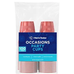 Harris Teeter Occasions Plastic Party Cups - Red