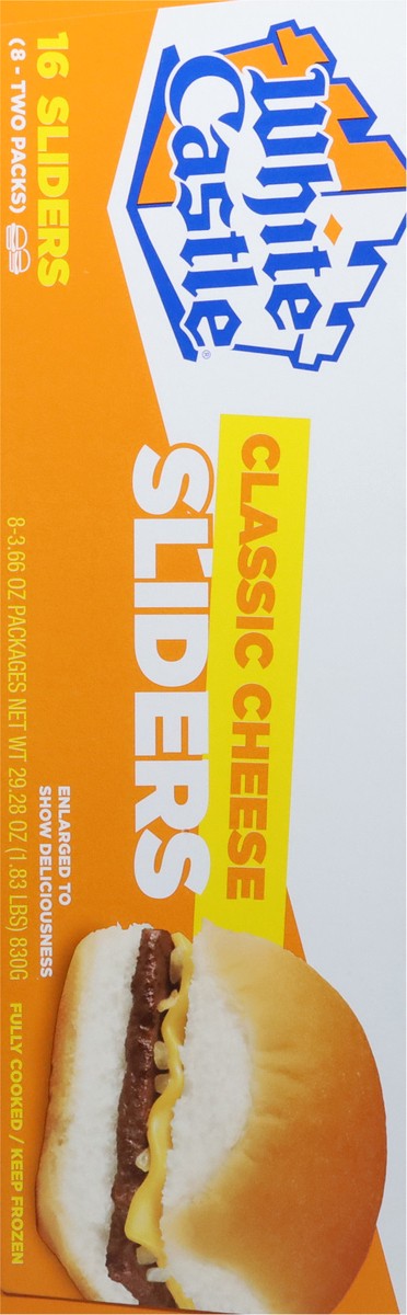 slide 5 of 9, White Castle Classic Cheese Sliders 8 - 2 Packs, 8 ct