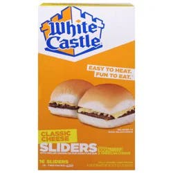 White Castle Classic Cheese Sliders 16 - 3.66 oz Each