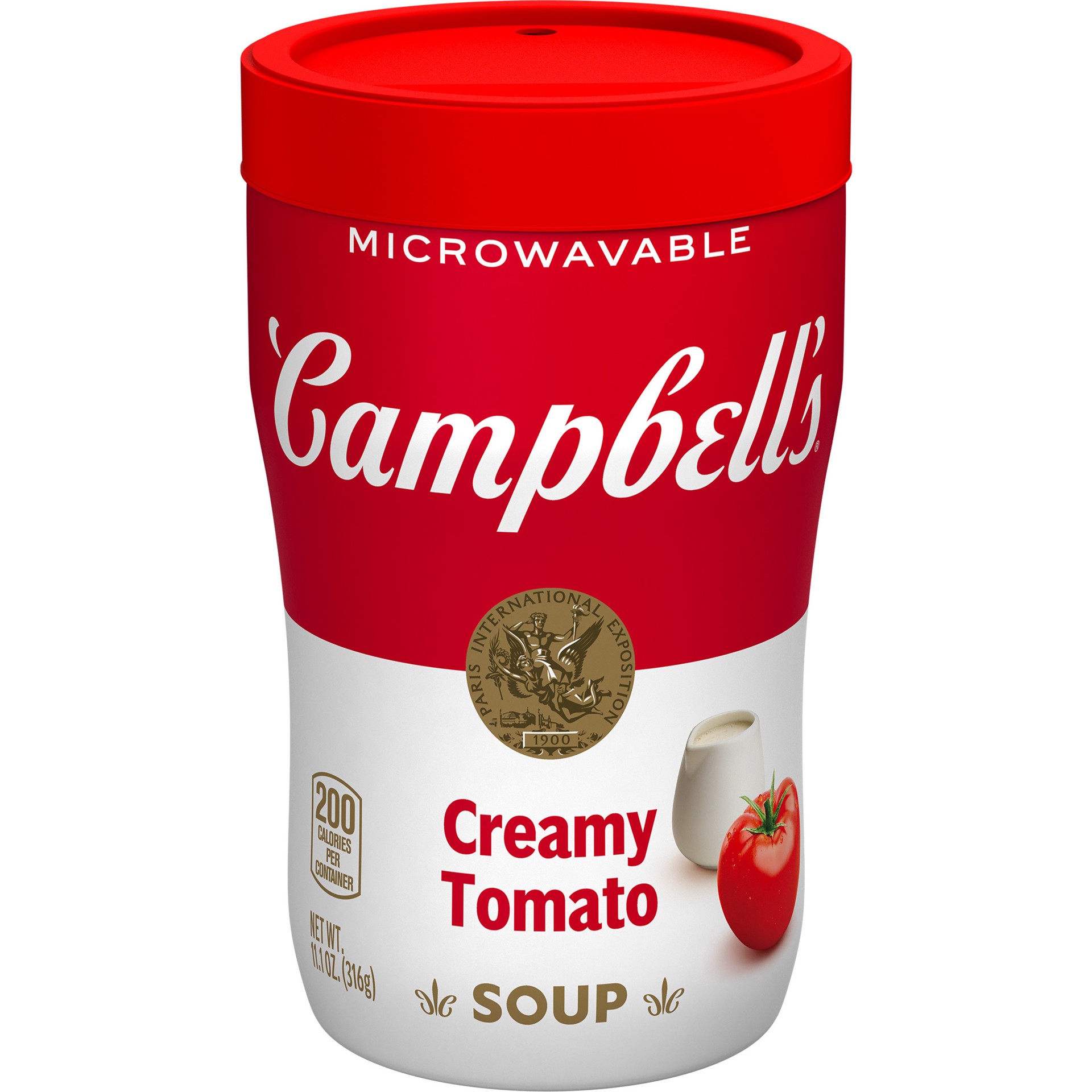 slide 1 of 8, Campbell's Sipping Soup, Creamy Tomato Soup, 11.1 oz Microwavable Cup, 11.1 oz