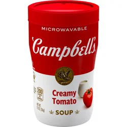 Campbell's Sipping Soup, Creamy Tomato Soup, 11.1 oz Microwavable Cup