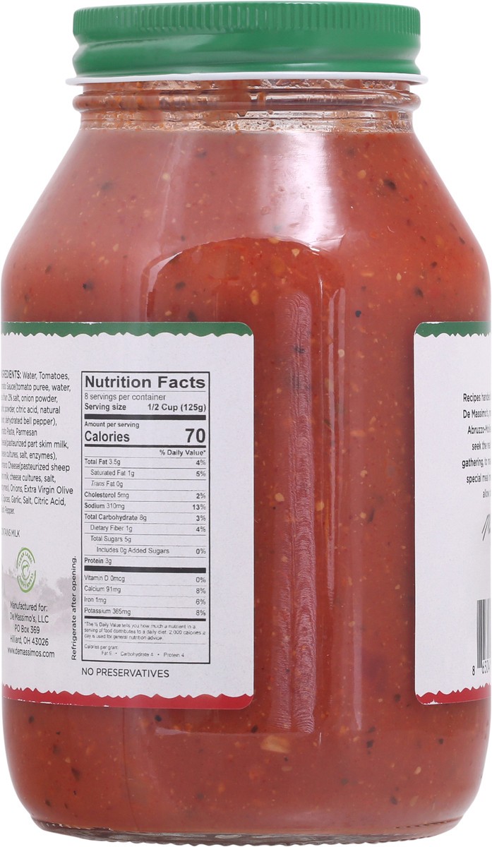 slide 6 of 12, De Massimo's Pasta Sauce 32 oz, 32 oz