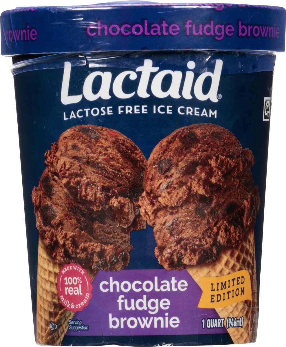 slide 6 of 9, Lactaid Chocolate Fudge Brownie Ice Cream, 1 Quart, 1 qt