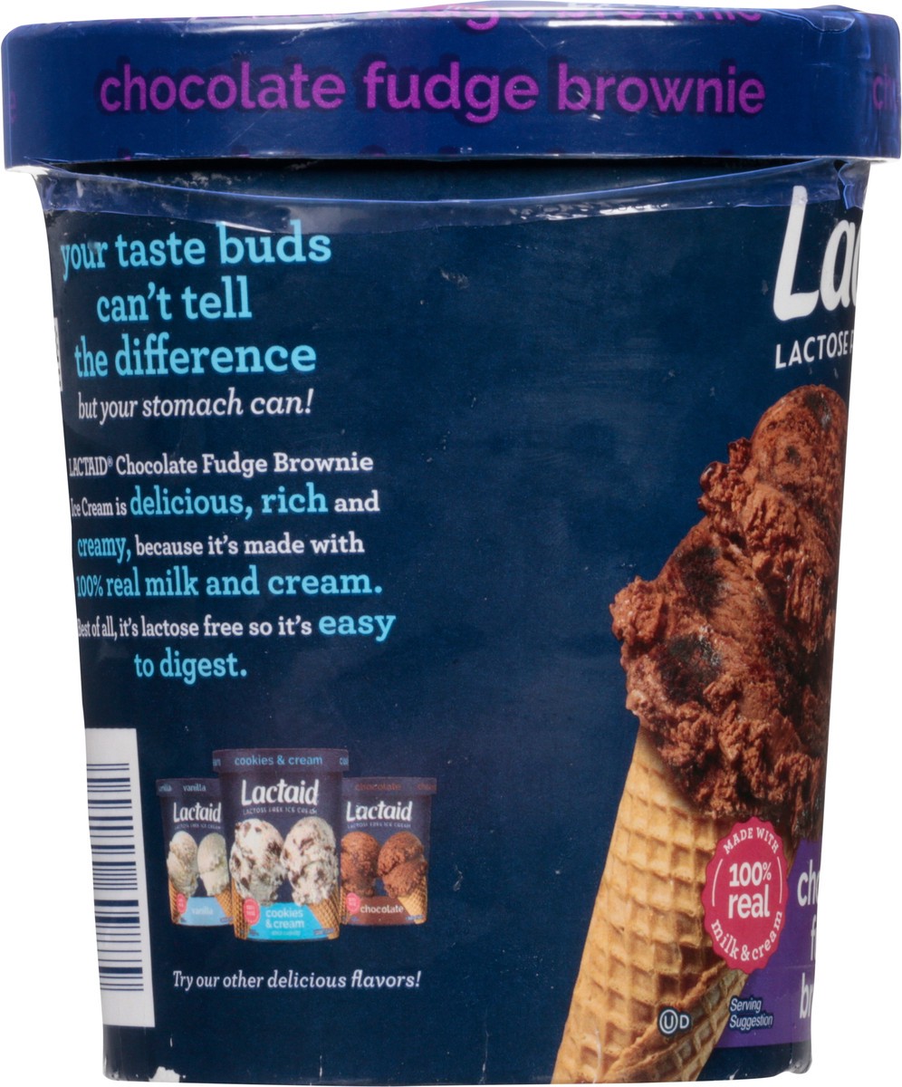 slide 7 of 9, Lactaid Chocolate Fudge Brownie Ice Cream, 1 Quart, 1 qt