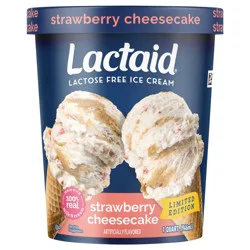 Lactaid Strawberry Cheesecake Ice Cream, 1 Quart