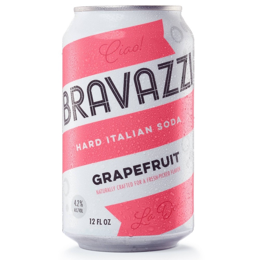 slide 2 of 2, Bravazzi Hard Italian Soda Grapefruit, 6 ct; 12 fl oz
