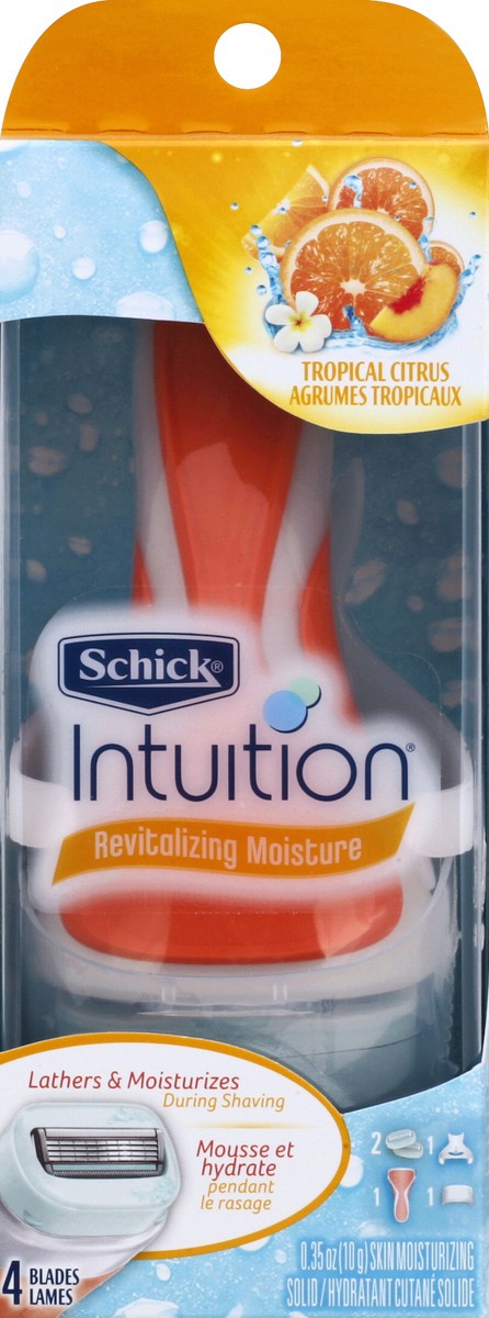 slide 4 of 4, Schick Intuition Razor Tropical Citrus, 1 ct