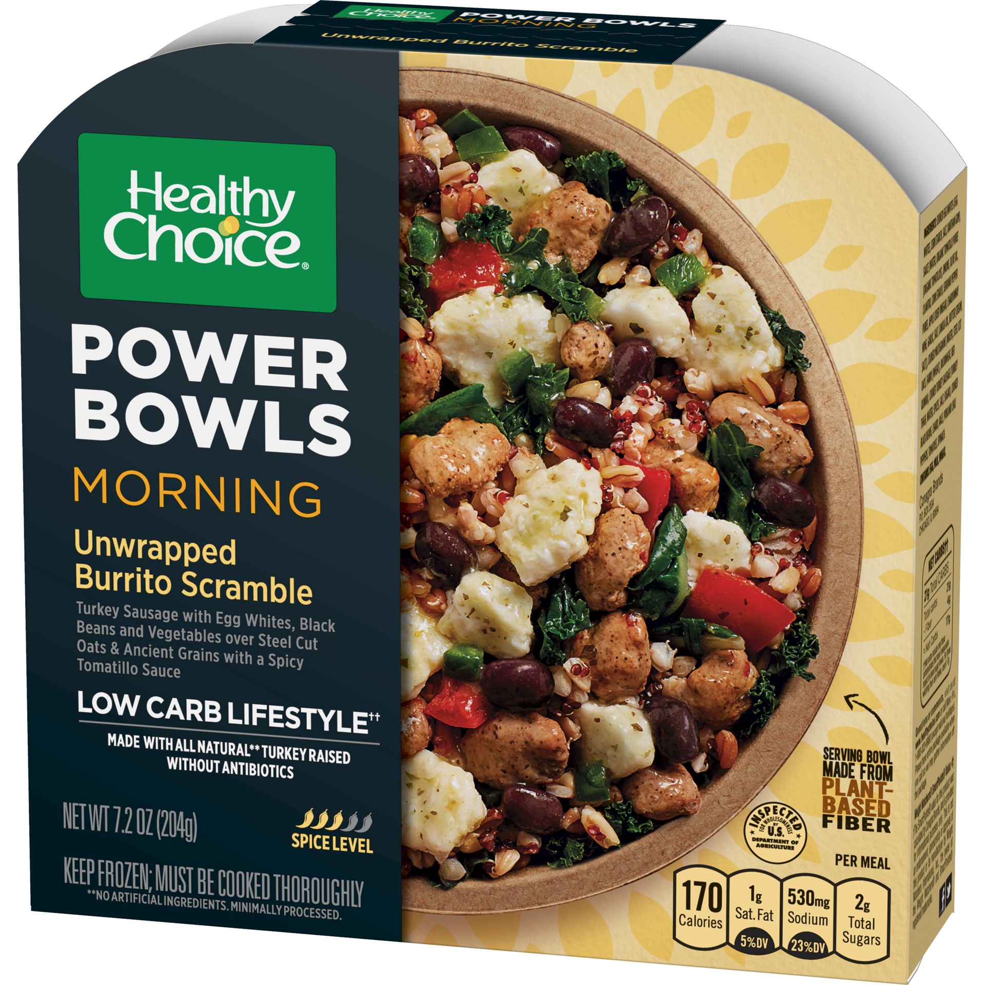 slide 4 of 5, Healthy Choice Power Bowls Morning Unwrapped Burrito Scramble 7.2 oz, 7.2 oz