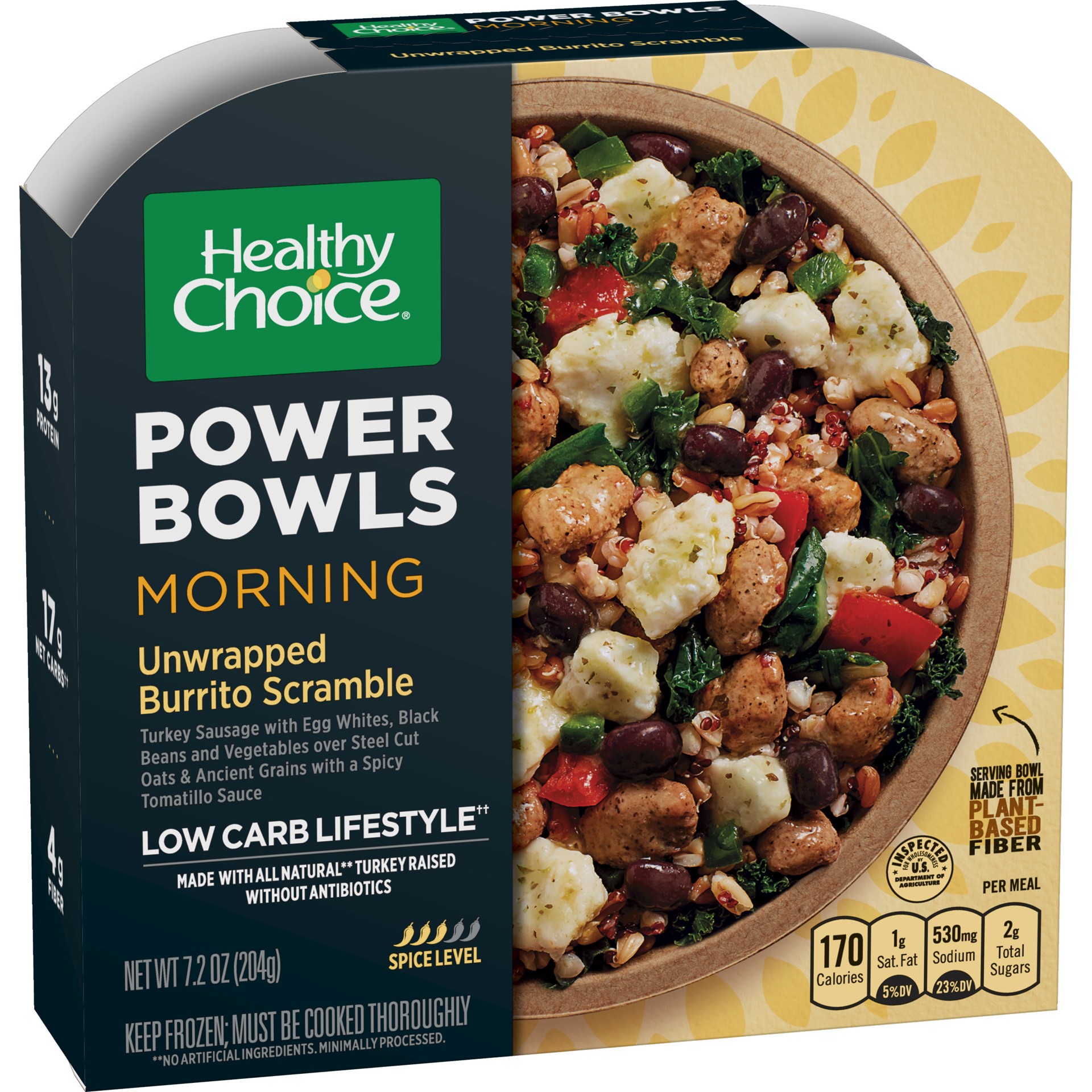 slide 5 of 5, Healthy Choice Power Bowls Morning Unwrapped Burrito Scramble 7.2 oz, 7.2 oz