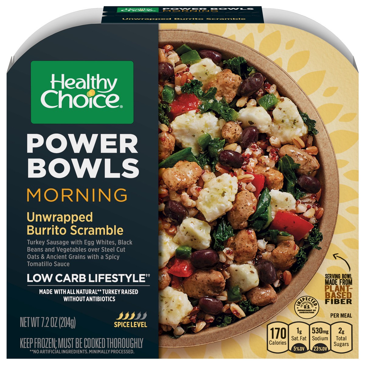 slide 1 of 5, Healthy Choice Power Bowls Morning Unwrapped Burrito Scramble 7.2 oz, 7.2 oz