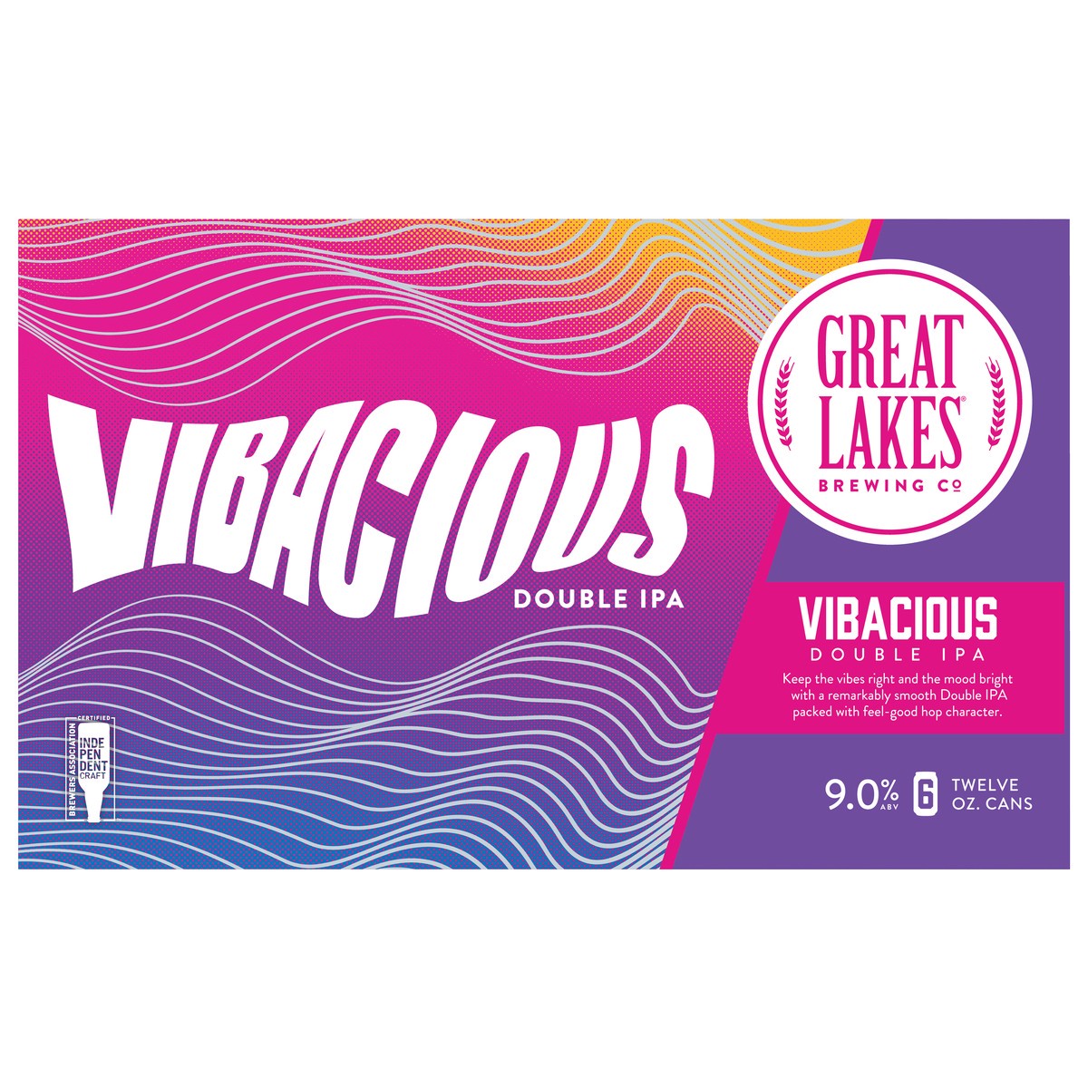 slide 1 of 1, Great Lakes Brewing Co. Great Lakes Vibacious Double IPA 6pk Can, 6 ct; 12 oz