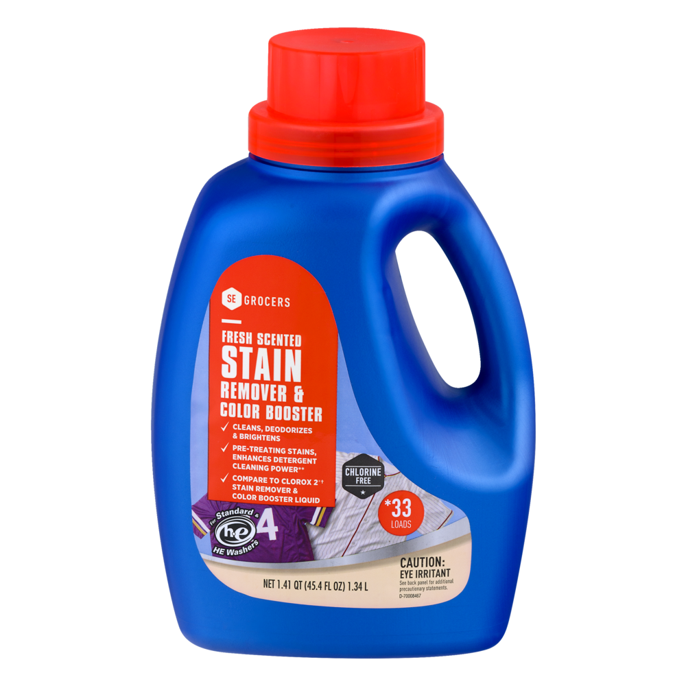 slide 1 of 1, SE Grocers Stain Remover & Color Booster Fresh Scented, 45.4 oz