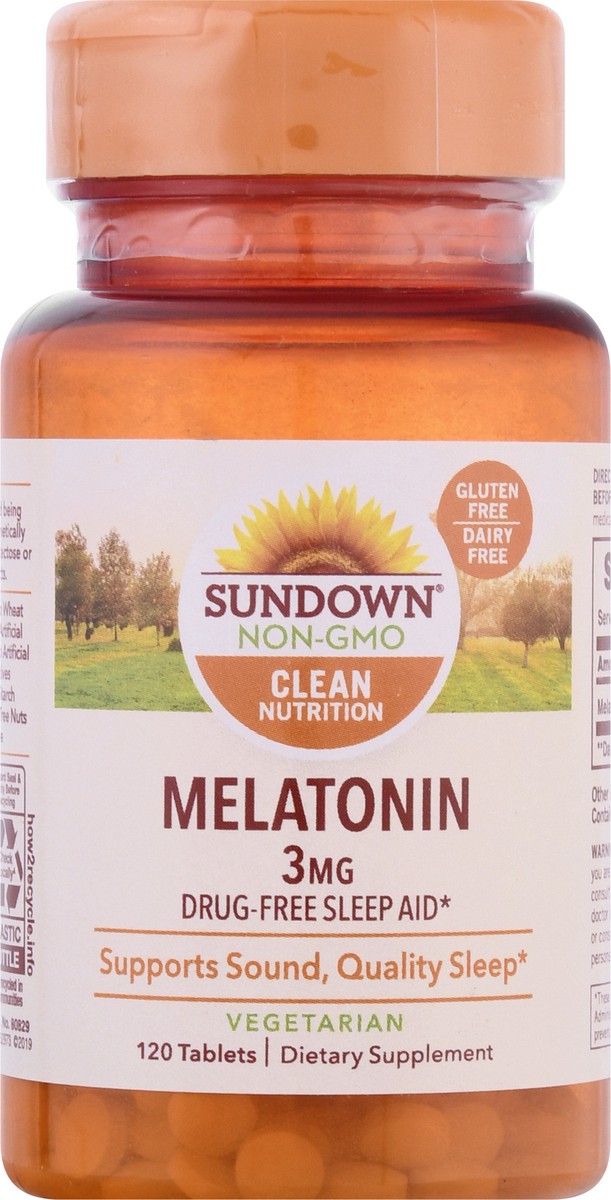 slide 6 of 9, Sundown Naturals Melatonin, 3 mg, 120 ct