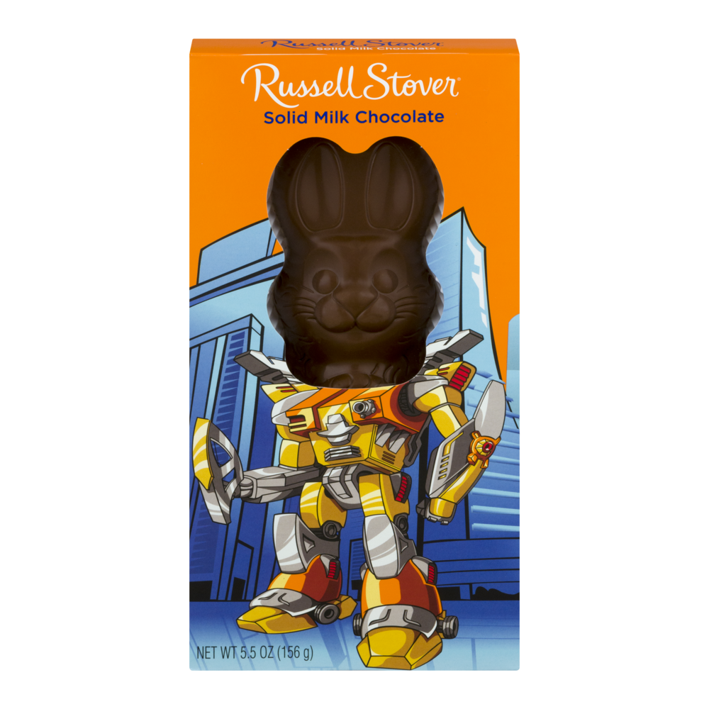 slide 1 of 6, Russell Stover Easter Solid Milk Chocolate Bunny Character, 3.5 oz