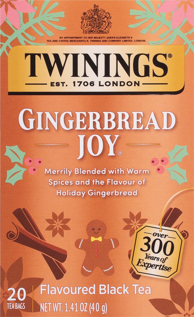 slide 5 of 15, Twinings Gingerbread Joy Black Tea 20 Tea Bags, 1 ct