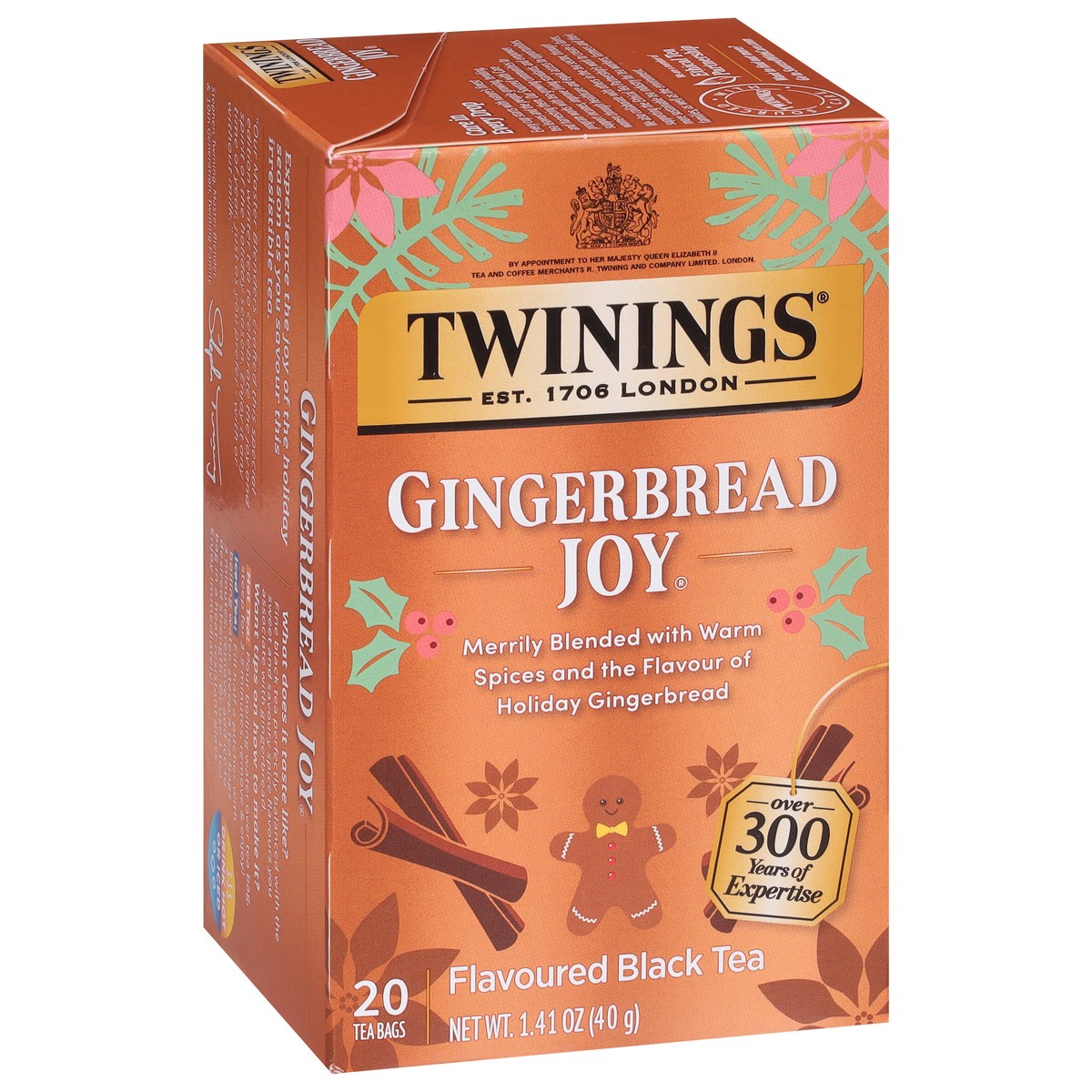 slide 3 of 15, Twinings Gingerbread Joy Black Tea 20 Tea Bags, 1 ct