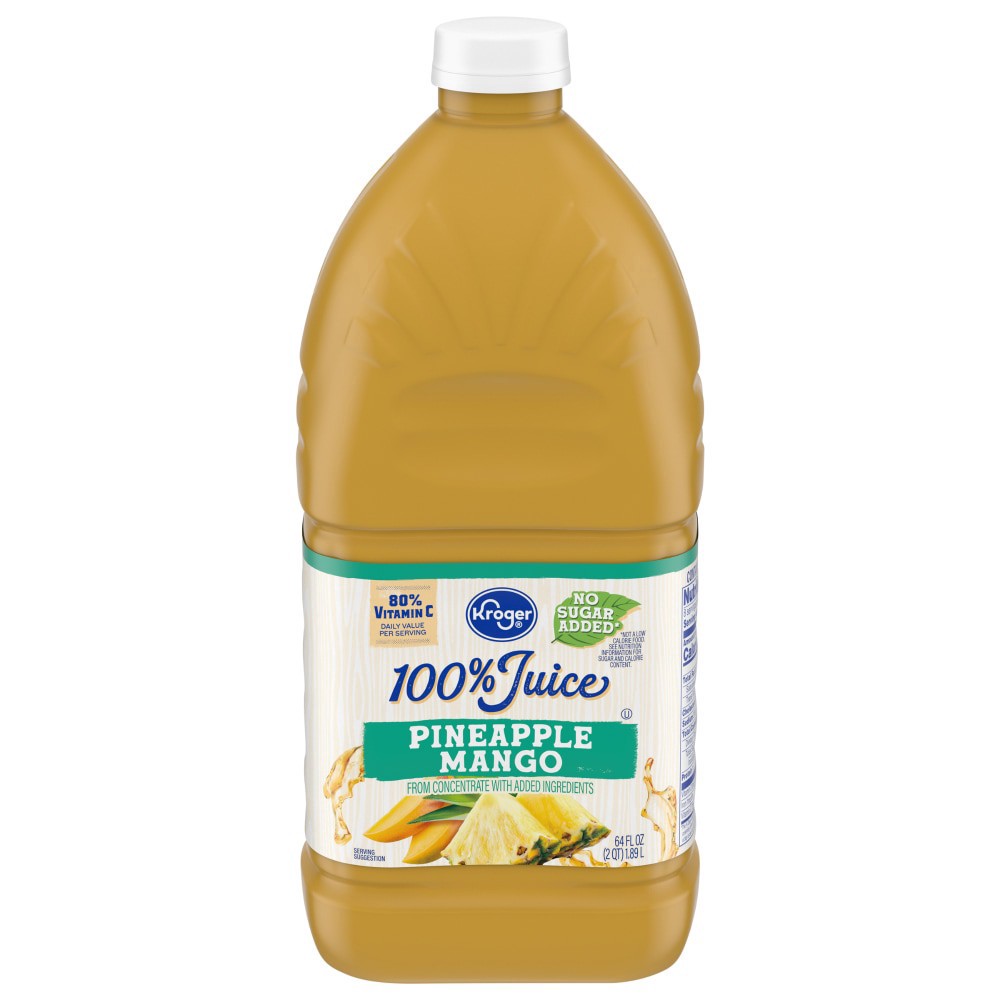 slide 2 of 4, Kroger 100% Pineapple Mango Juice - 64 fl oz, 64 fl oz