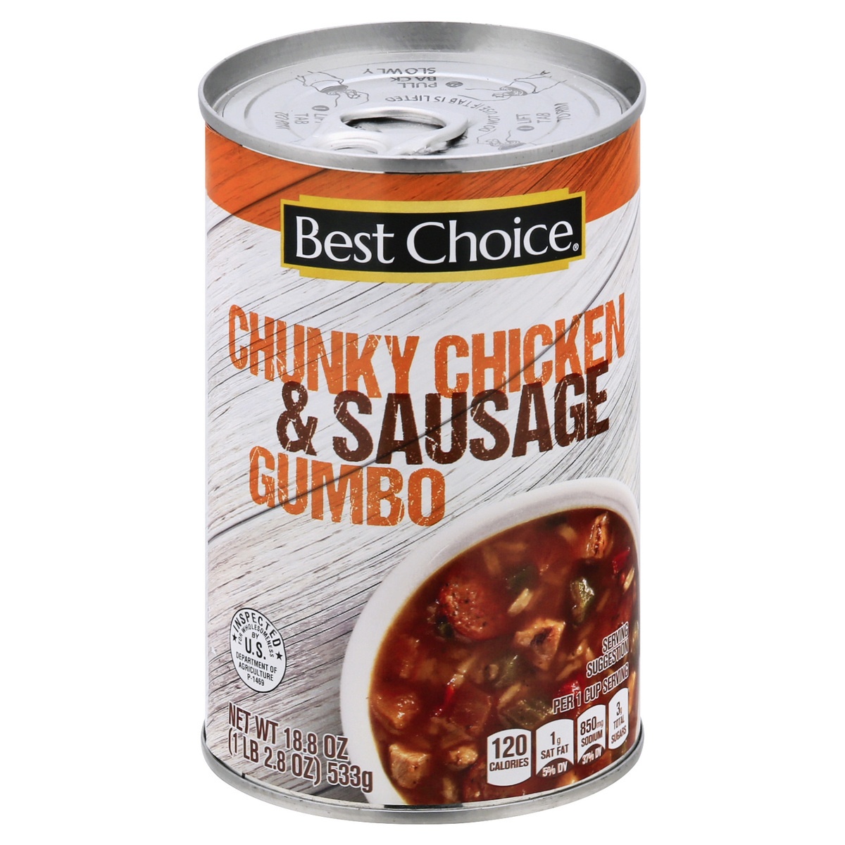 slide 1 of 1, Best Choice Chunky Chicken & Sausage Gumbo, 18.8 oz