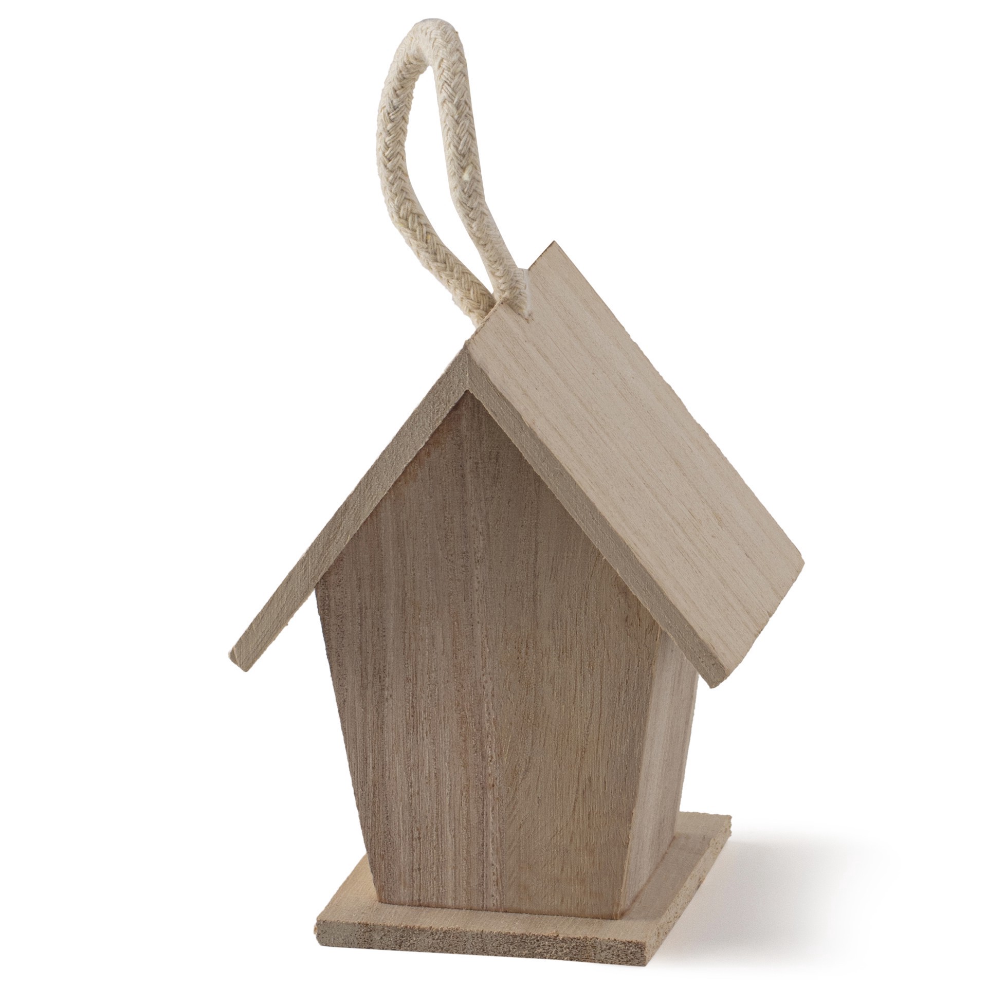 slide 2 of 4, 4" Traditional Wood Birdhouse By Make Market, 4.1 in x 3.4 in x 2.7 in