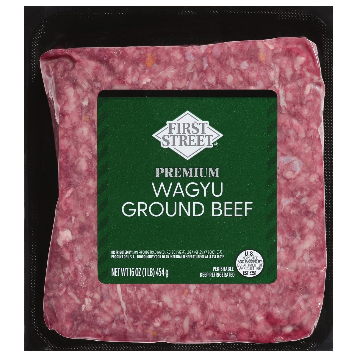 slide 3 of 4, First Street Wagyu Ground Beef 75/25, 16 oz
