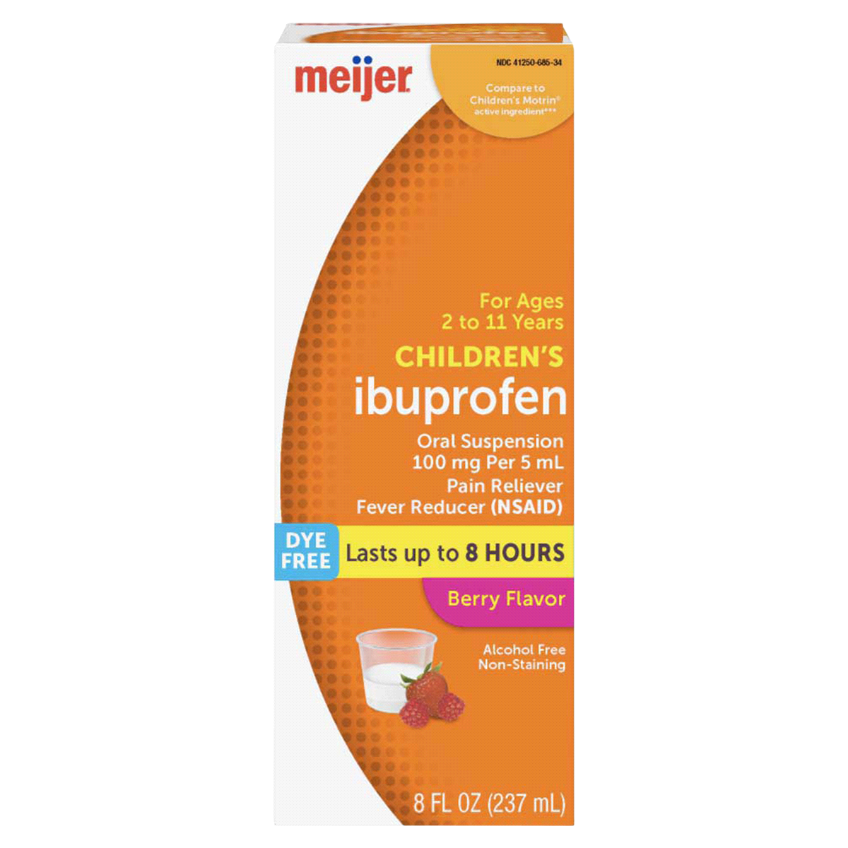 slide 1 of 29, Meijer Children's Ibuprofen Oral Suspension per, 100 mg, 5 ml, 8 oz